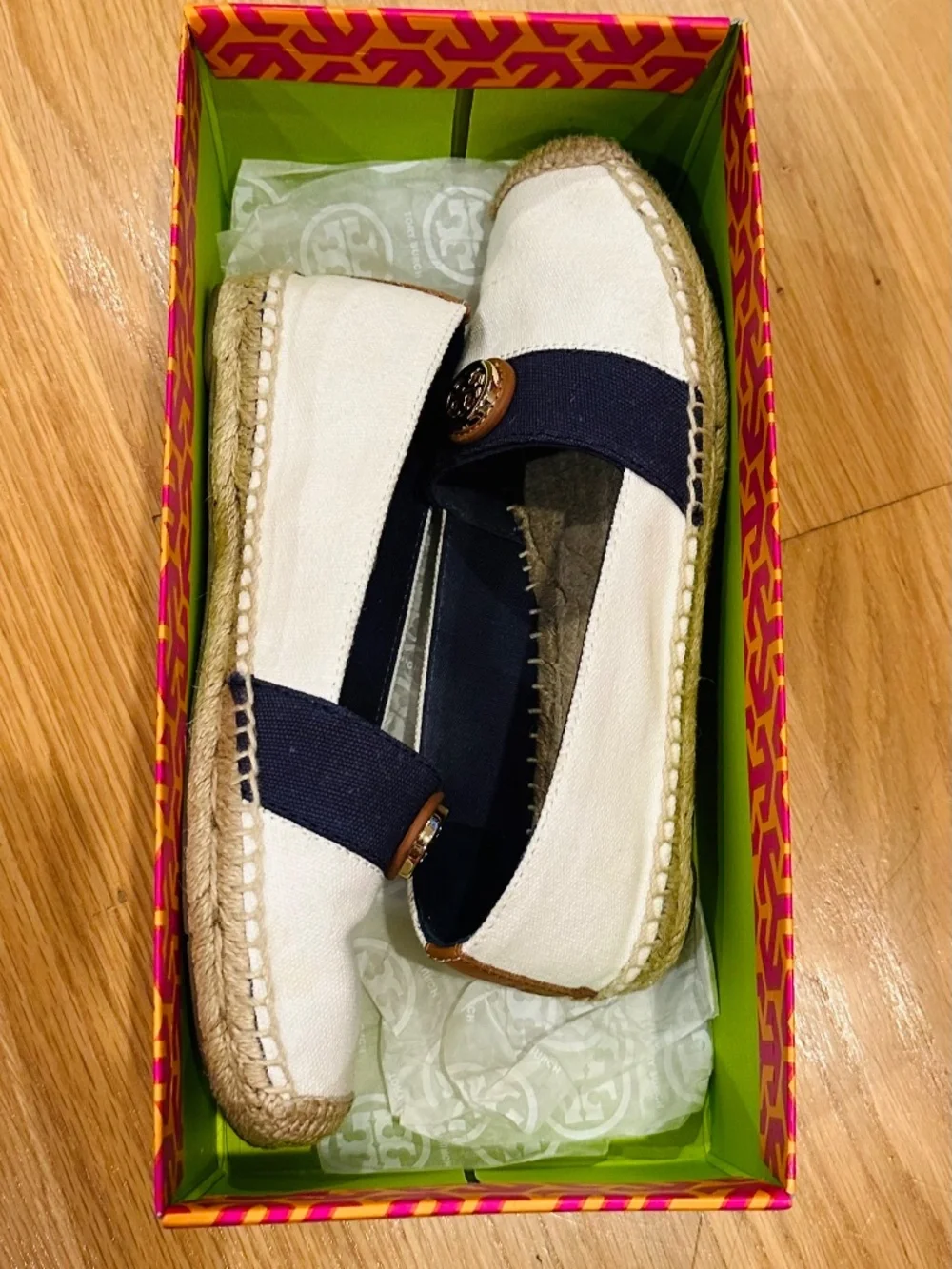 Tory Burch Beacher Canvas Espadrille Flats